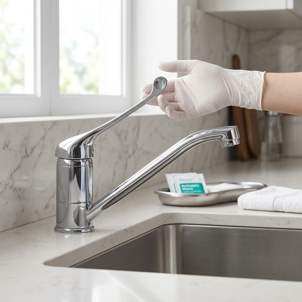 Aquanello Medic Kitchen Faucet with Long Handle Chrome CR-1007-MD